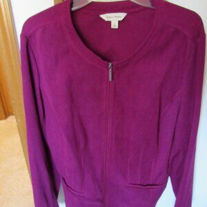Studio Works Size 18 Womens Fuchsia Zip Up Jacket
